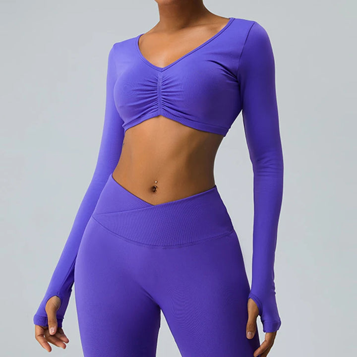 Long Sleeve Breathable Crop top