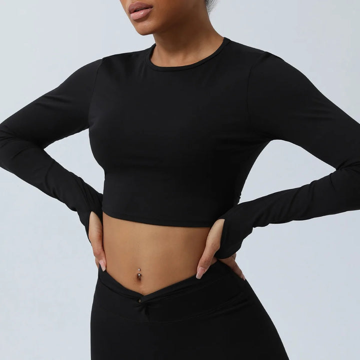 Kortney Backless Long Sleeve Top