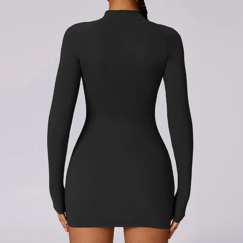 Long-Sleeved Sports Mini Dress