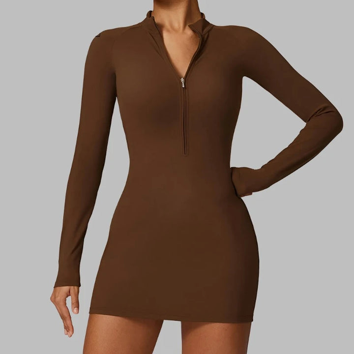 Long-Sleeved Sports Mini Dress